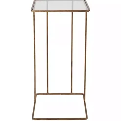 Kirklands Home Square Camus Accent Table Gold Sale