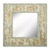 Kirklands Home Square Gold Leaves Wall Mirror Clearance