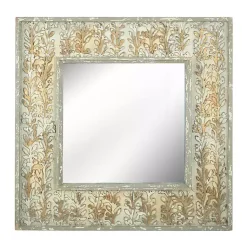 Kirklands Home Square Gold Leaves Wall Mirror Clearance