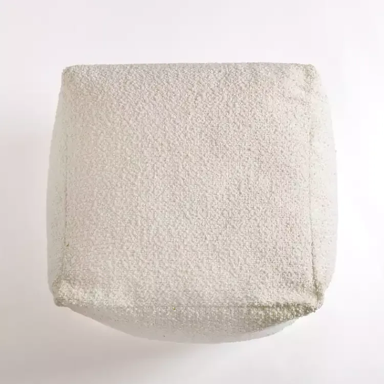 Poufs & Floor Cushions>Kirklands Home Square Boucle Pouf Ivory
