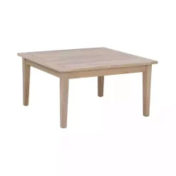 Kirklands Home Square Natural Wood Slatted Outdoor Coffee Table Tan