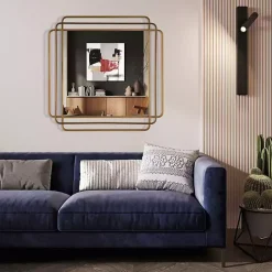 Kirklands Home Square Shayan Bronze Metal Wall Mirror Hot