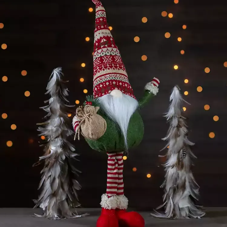 Christmas Decorations>Kirklands Home Standing Bearded Gnome Christmas Figurine