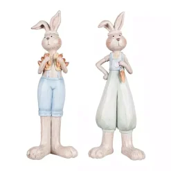 Easter Decorations>Kirklands Home Standing Bunny Couple Figurines, Set of 2 Multi