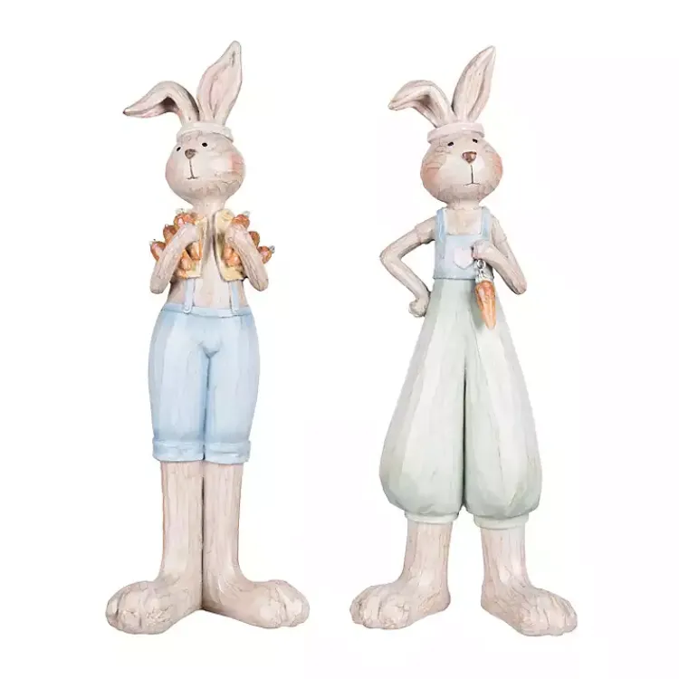 Easter Decorations>Kirklands Home Standing Bunny Couple Figurines, Set of 2 Multi