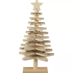 Christmas Decorations>Kirklands Home Star Cutout Wooden Tabletop Christmas Tree, 20 in. Tan