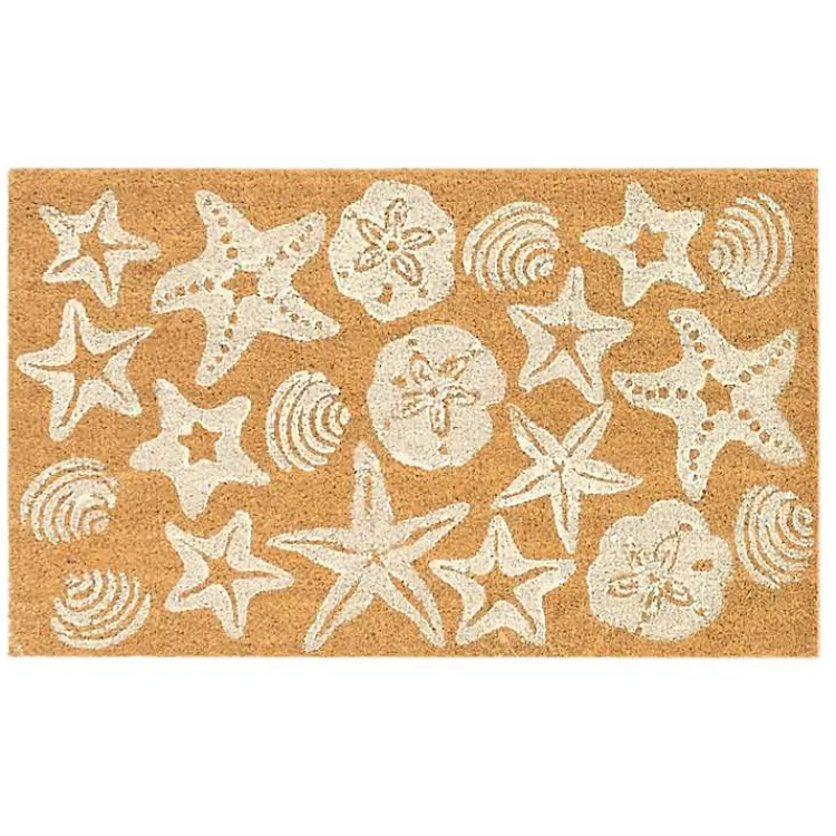 Kirklands Home Starfish and Sand Dollars Coir Doormat Clearance
