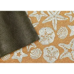 Kirklands Home Starfish and Sand Dollars Coir Doormat Clearance