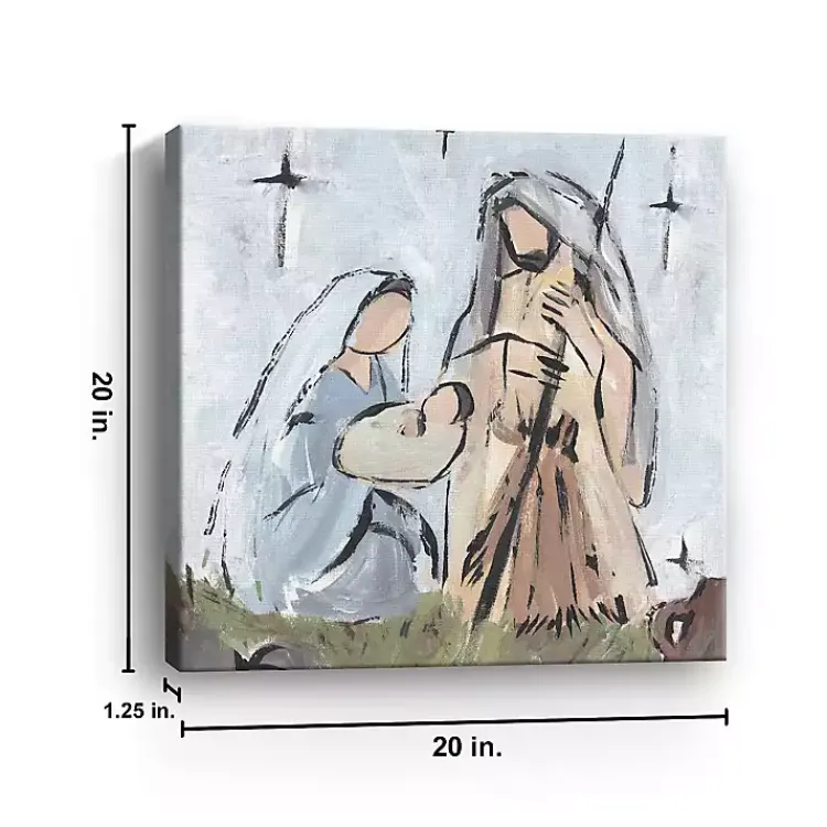 Christmas Art & Wall Decor>Kirklands Home Starry Nativity Canvas Art Print