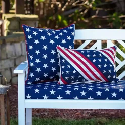 Kirklands Home Stars & Stripes Outdoor Lumbar Pillows, Set of 2 Clearance