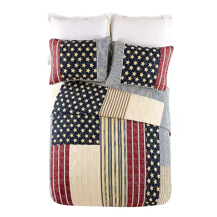 Kirklands Home Stars and Striped Patch 2-pc. Twin Quilt Set