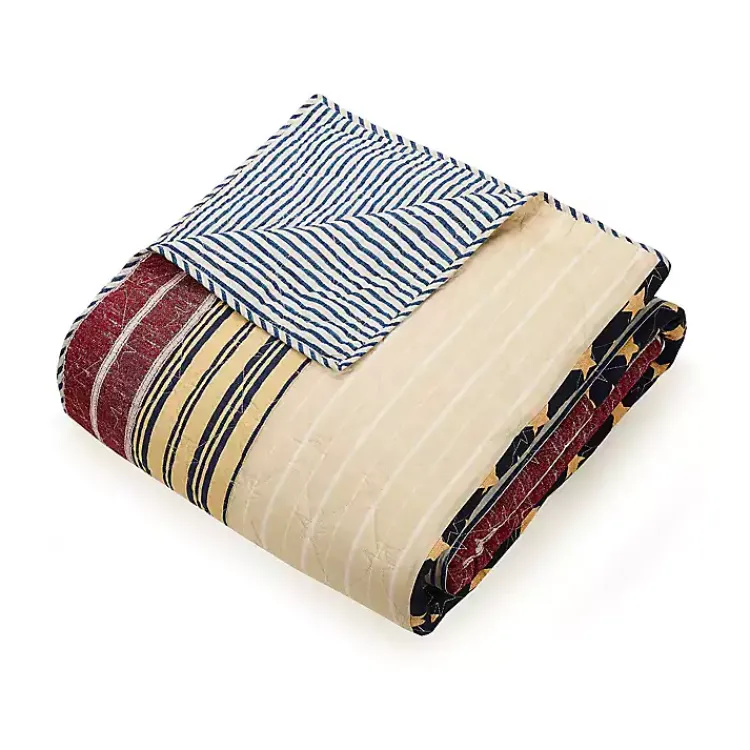 Kirklands Home Stars and Striped Patch 2-pc. Twin Quilt Set