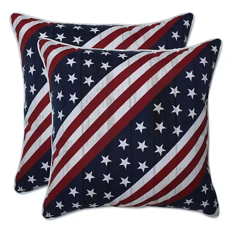 Kirklands Home Stars and Stripes Outdoor Throw Pillows, Set of 2 Sale
