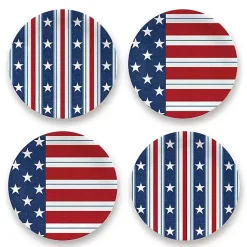 Kirklands Home Stars and Stripes 4-pc. Melamine Appetizer Plates New