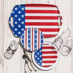 Kirklands Home Stars and Stripes 4-pc. Melamine Appetizer Plates New