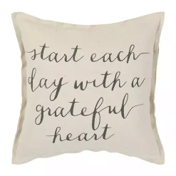 Pillows>Kirklands Home Start Each Day With A Grateful Heart Pillow