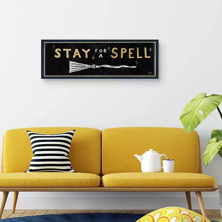 Halloween>Kirklands Home Stay For A Spell Witchy Halloween Wall Plaque