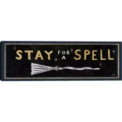 Halloween>Kirklands Home Stay For A Spell Witchy Halloween Wall Plaque
