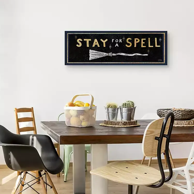 Halloween>Kirklands Home Stay For A Spell Witchy Halloween Wall Plaque