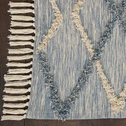 Kirklands Home Steel Blue Raised Texture Chevron Runner, 2x6 Sale