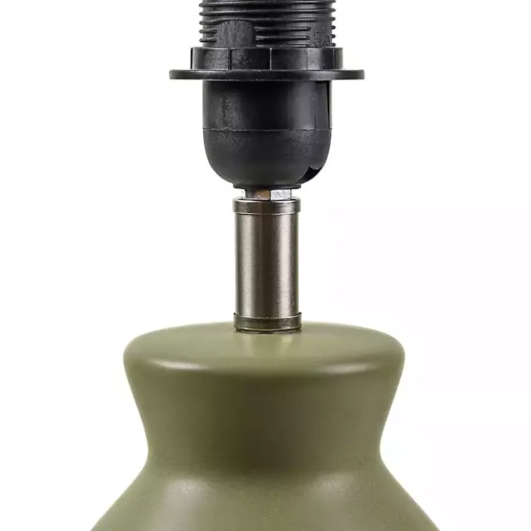 Kirklands Home Stella Mini Table Lamp with Woven Shade Green Hot