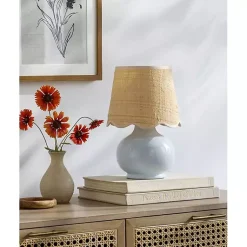 Kirklands Home Stella Light Diminuta Woven Shade Table Lamp Blue Online