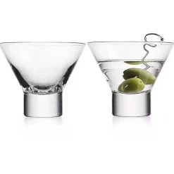 Kirklands Home Stemless Martini Glasses, Set of 2 Clear