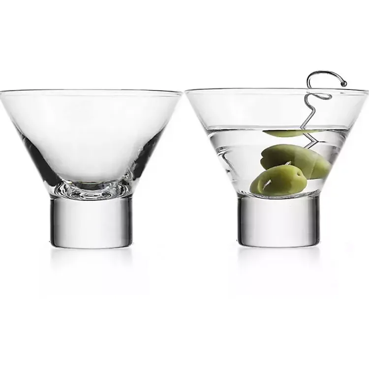 Kirklands Home Stemless Martini Glasses, Set of 2 Clear