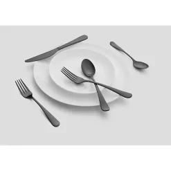 Kirklands Home Stevie Satin 20-pc. Flatware Set Black Outlet