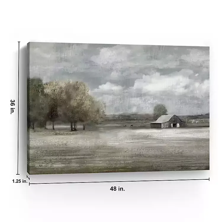 Kirklands Home Still Country Quiet Canvas Art Print, 48x36 in. Gray Hot