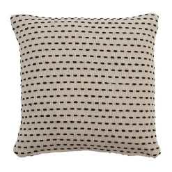 Pillows>Kirklands Home Stitch Line Cream Throw Pillow Ivory