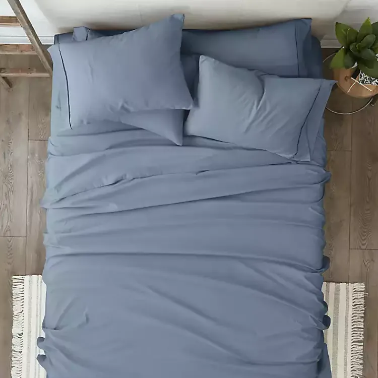 Kirklands Home Stone 6-pc. Queen Sheet Set Blue Outlet