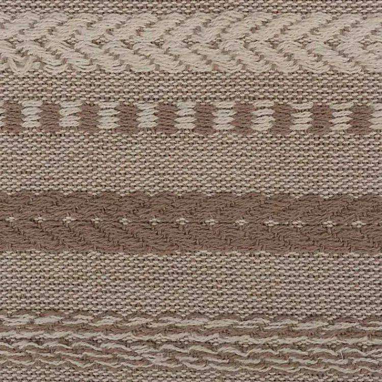 Kirklands Home Stone Braided Stripe Table Runner, 108 in. Brown Discount