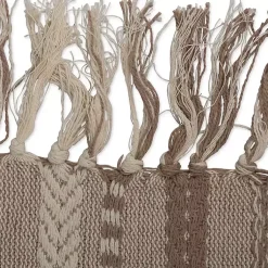 Kirklands Home Stone Braided Stripe Table Runner, 108 in. Brown Discount