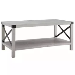 Kirklands Home Stone Modern Farmhouse Coffee Table Gray Hot