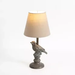 Kirklands Home Stone Gray Perched Bird Table Lamp Tan Sale