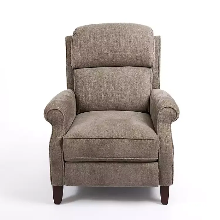 Kirklands Home Stone Handwoven Upholstered Recliner Brown