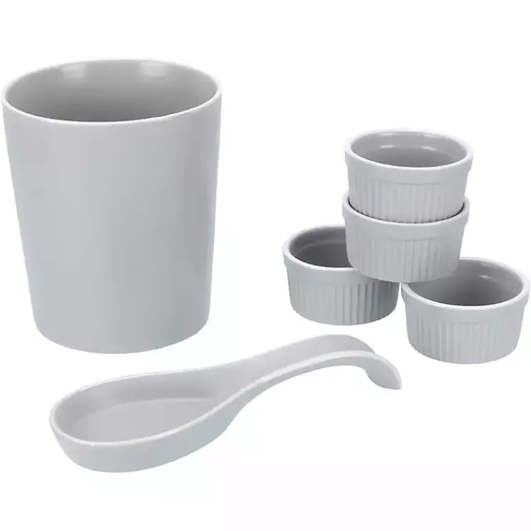 Kirklands Home Stone Katy 6-pc. Kitchen Accessories Set Gray Sale