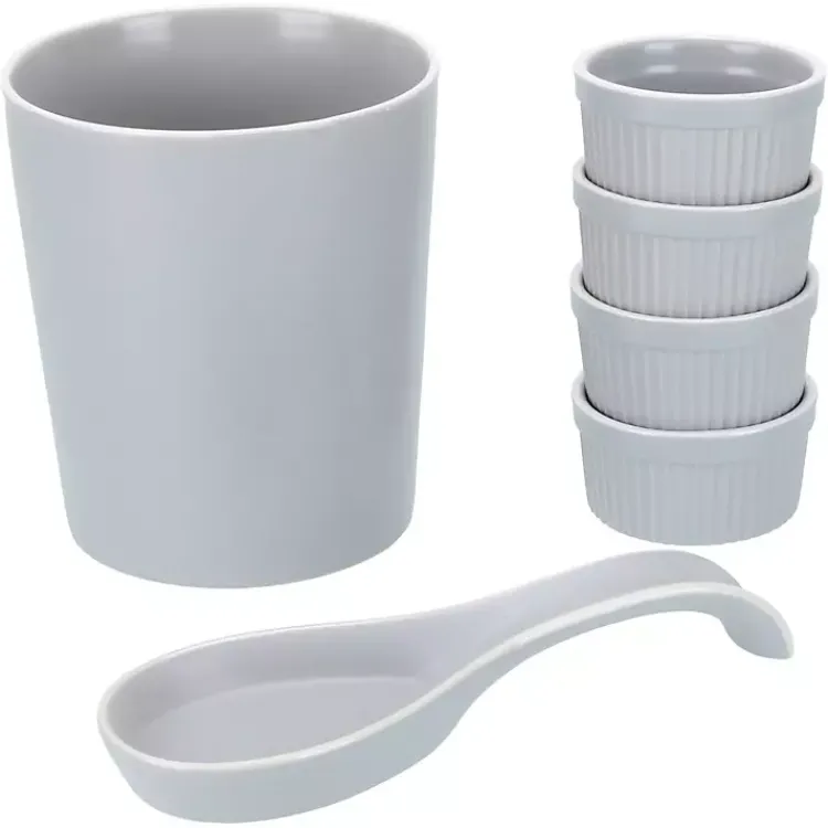Kirklands Home Stone Katy 6-pc. Kitchen Accessories Set Gray Sale