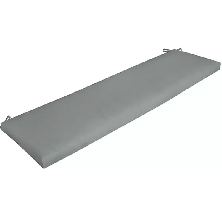 Kirklands Home Stone Leala Texture Outdoor Bench Cushion Gray