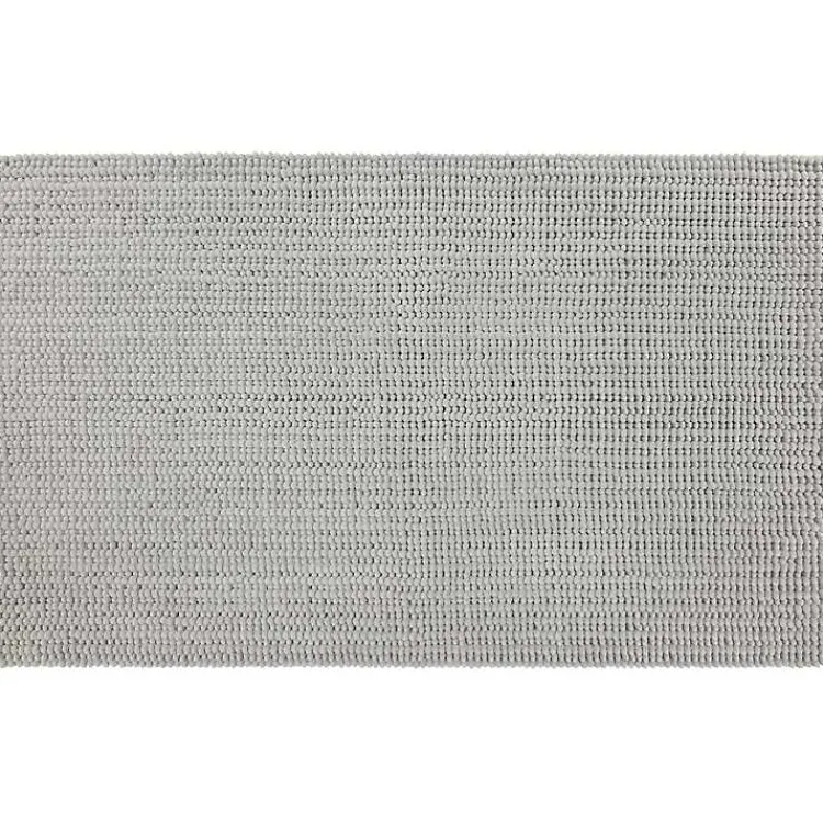 Kirklands Home Stone Memory Foam Chenille Bath Mat, 34 in. Gray Outlet
