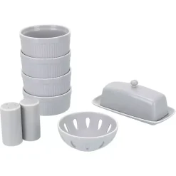 Kirklands Home Stone Stoneware 7-pc. Kitchen Accessories Set Gray Hot