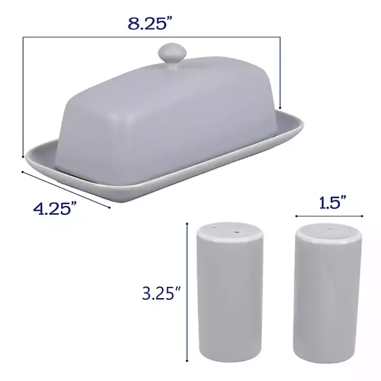 Kirklands Home Stone Stoneware 7-pc. Kitchen Accessories Set Gray Hot