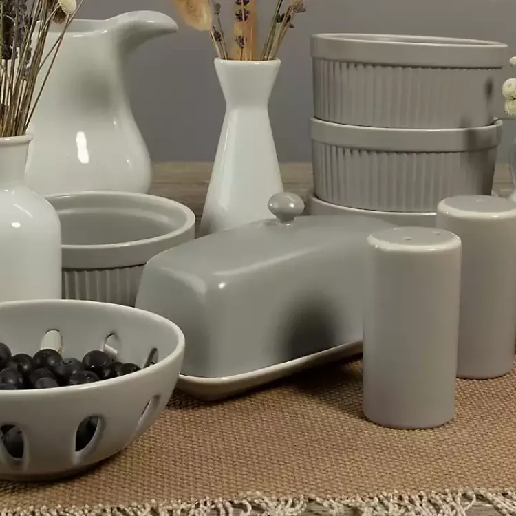 Kirklands Home Stone Stoneware 7-pc. Kitchen Accessories Set Gray Hot