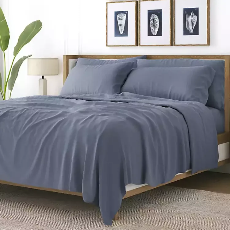 Kirklands Home Stone Ultra Soft 6-pc. Full Sheet Set Gray New