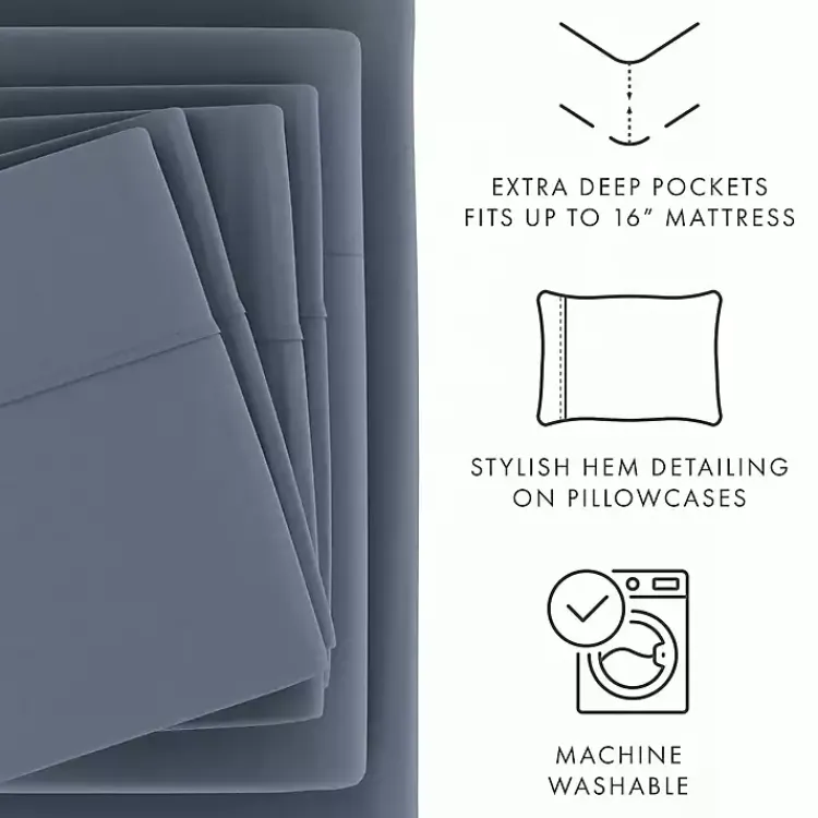 Kirklands Home Stone Ultra Soft 4-pc. Twin XL Sheet Set Gray Online