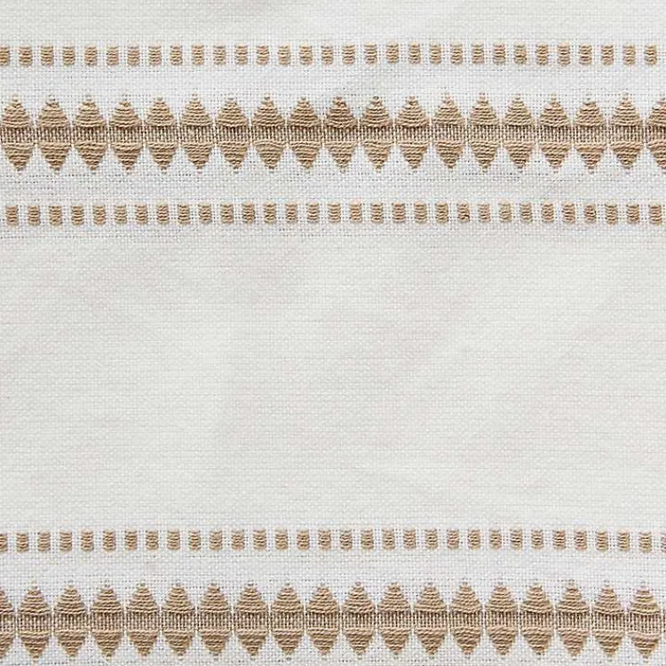 Kirklands Home Stone Zig Zag Dobby Stripe Runner Tan New