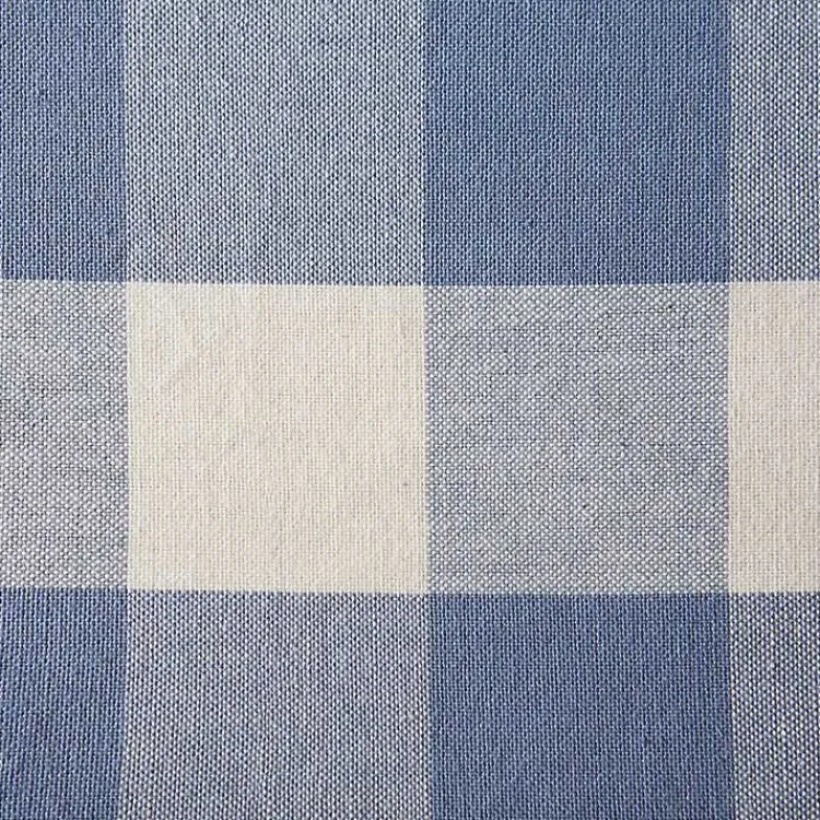 Kirklands Home Stonewash Blue Buffalo Check Table Runner, 72 in. New