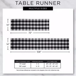 Kirklands Home Stonewash Blue Buffalo Check Table Runner, 72 in. New