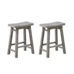 Kirklands Home Storm Sonoma Saddle Counter Stools, Set of 2 Gray Sale